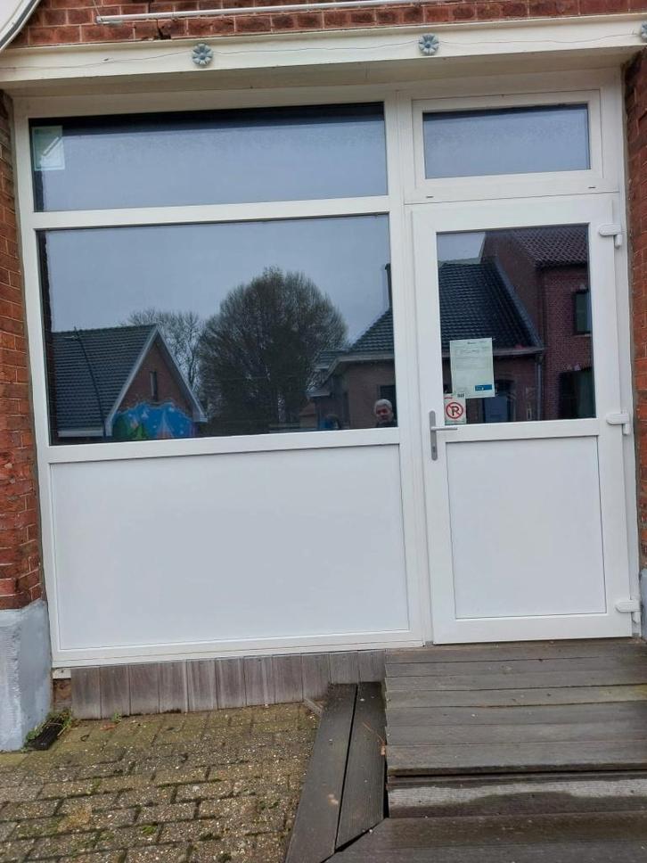 Pvc raam met deur, Doe-het-zelf en Bouw, Glas en Ramen, Gebruikt, Overige typen, 160 cm of meer, 160 cm of meer, Dubbelglas, Ophalen