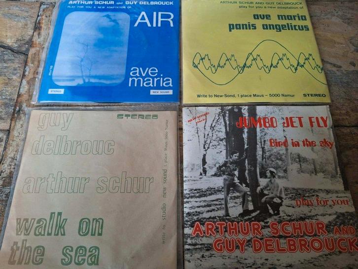 Arthur Schur And Guy Delbrouck 4 x 7" Vinyl New Sound, Cd's en Dvd's, Vinyl | Jazz en Blues, Zo goed als nieuw, Jazz, 1960 tot 1980