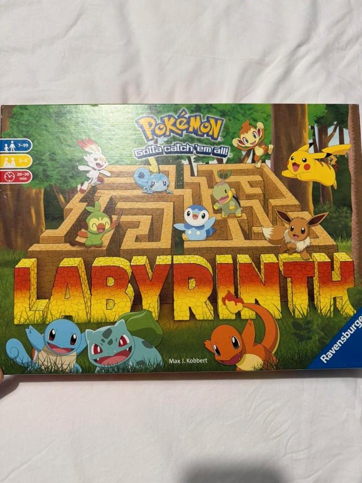 Pokémon-doolhof - Ravensburger, Hobby en Vrije tijd, Gezelschapsspellen | Bordspellen, Zo goed als nieuw, Een of twee spelers