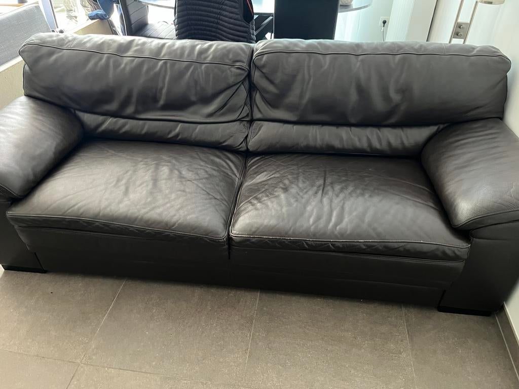 Leren 2 zit en 3zit, Ophalen, Zo goed als nieuw