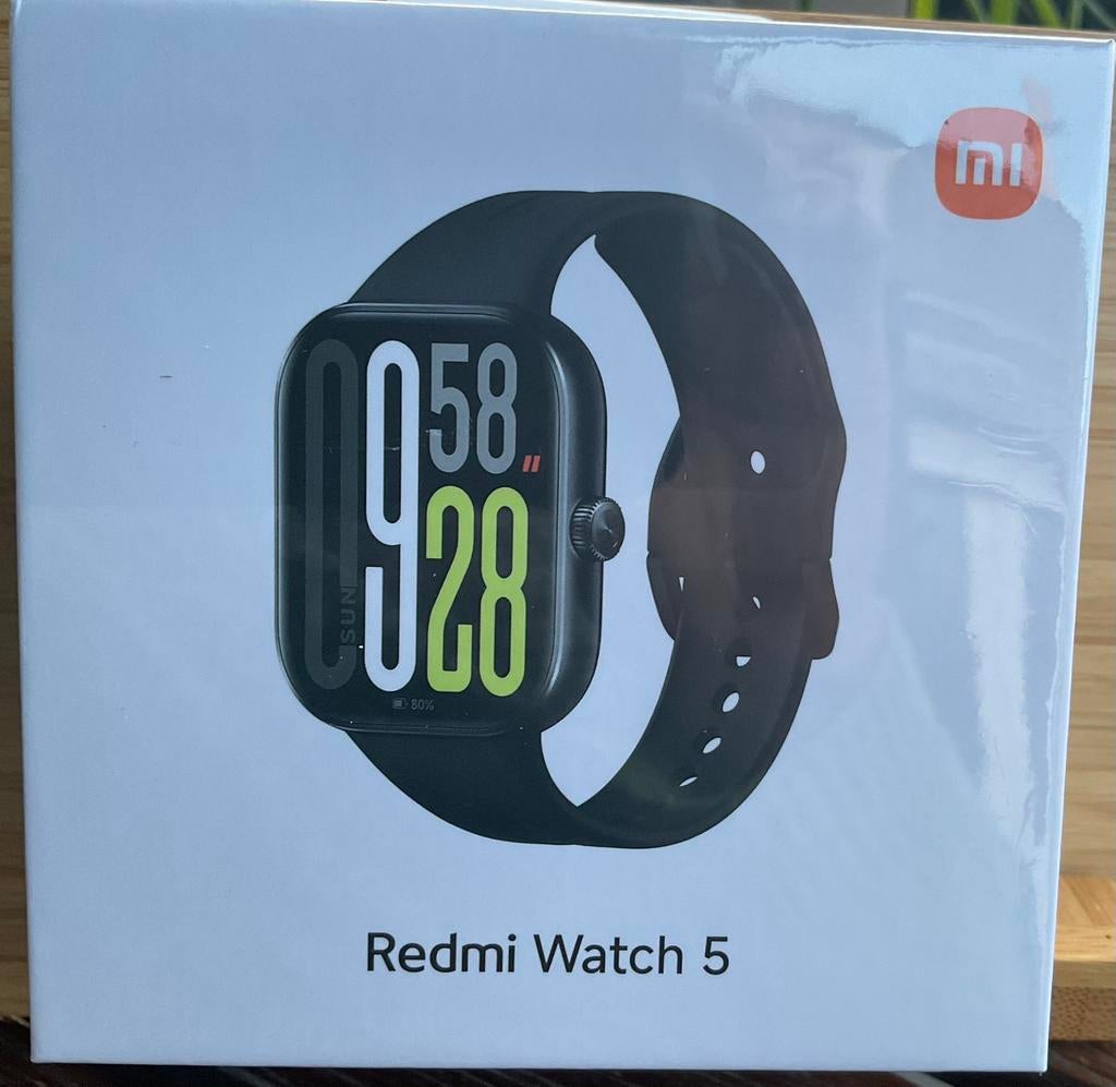 Smartwatch Redmi Watch 5 nog in verpakking, Ophalen, Hartslag, Zwart, Nieuw