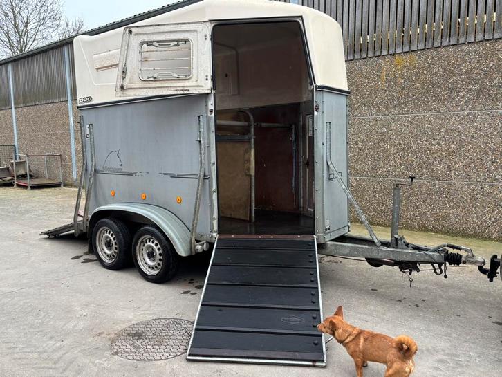 Paardentrailer voor 2 paarden met vooruitstap bockmann, Animaux & Accessoires, Chevaux & Poneys | Semi-remorques & Remorques, Utilisé