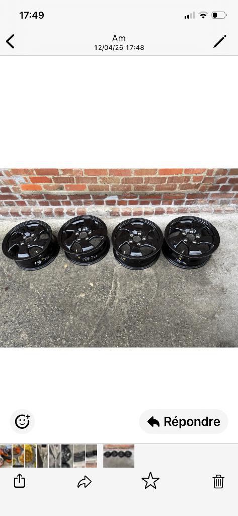 4 jantes noires, Autos : Pièces & Accessoires, Pneus & Jantes, 15 pouces, 4 Saisons, Véhicule de tourisme, Enlèvement