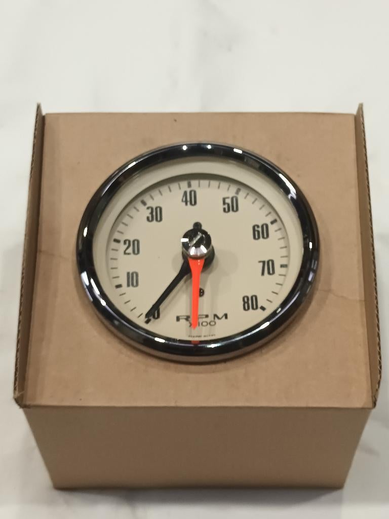 Tachymètre Smiths, blanc, magnolia, 80 mm, Classic Mini, Enlèvement, Neuf, Austin