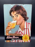 Ancienne plaque pub bière Konig-Pilsener, Collections, Marques & Objets publicitaires, Enlèvement ou Envoi, Utilisé, Panneau publicitaire