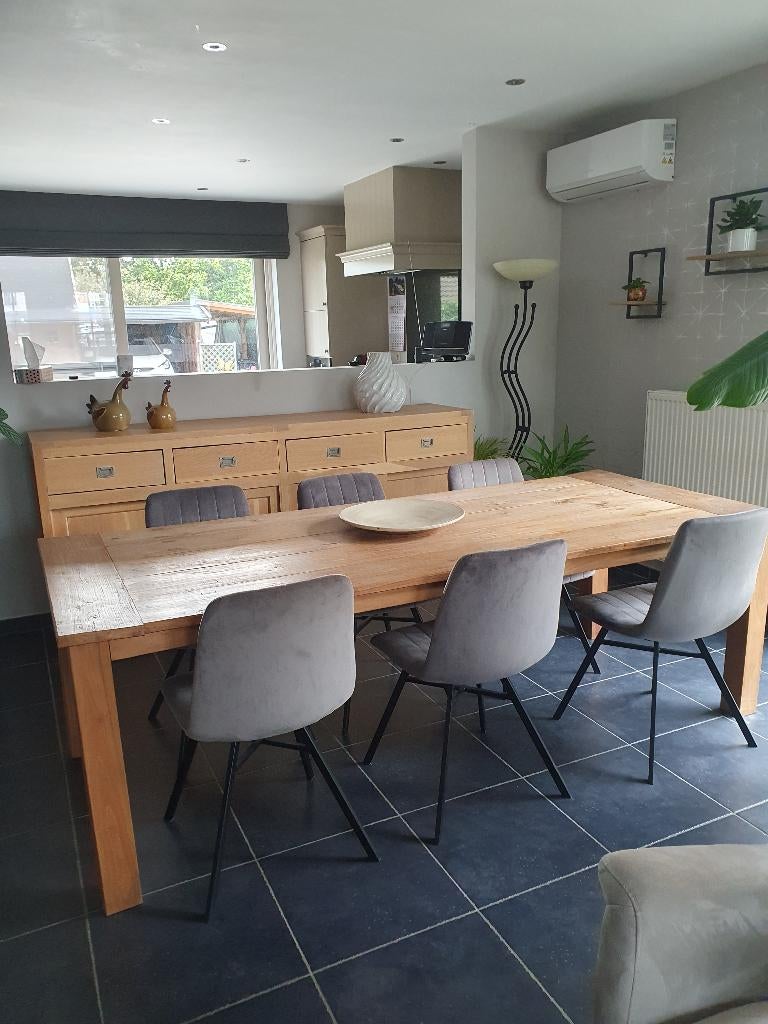 eetkamer te koop, Huis en Inrichting, Complete eetkamers, Ophalen, Gebruikt, 6 tot 8 stoelen