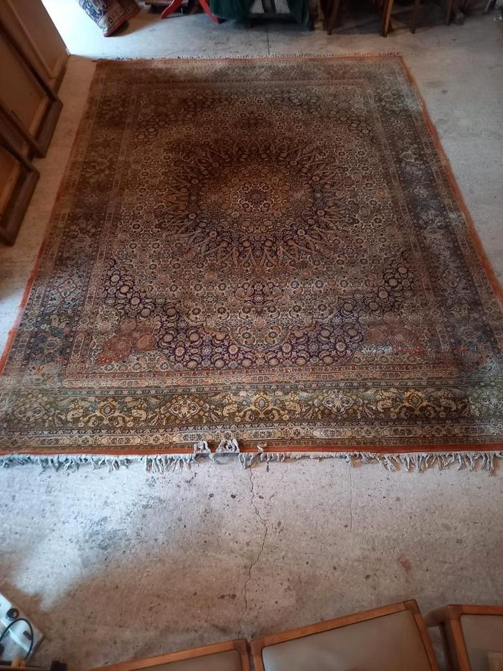 2 Indisch handgeknoopte tapijtenTABRIZ en BIDJAR+Certificaat, Antiek en Kunst, Antiek | Tapijten, Tafelkleden en Textiel, Ophalen