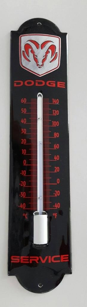 Thermomètre de décoration en émail avec logo Dodge, Collections, Enlèvement ou Envoi, Neuf, Autres types