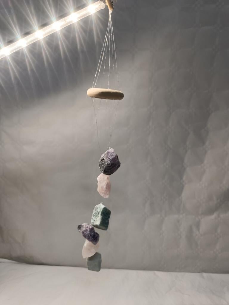 Carillon à vent 3 pierres Omsae – Feng Shui– 50 cm, Jardin & Terrasse, Enlèvement ou Envoi