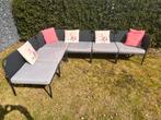 Tuinset lounge 6 personen zwart (all-in), Tuin en Terras, Tuinsets en Loungesets, Ophalen, Kunststof, Gebruikt, 6 zitplaatsen
