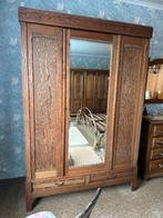 Vintage kleerkast bruin, Avec espace de penderie, Vintage, 100 à 150 cm, Utilisé