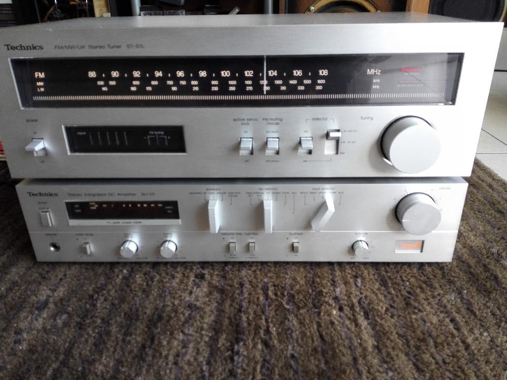 TECHNICS SU-V3 + ST-S1L Stereo Tuner FM/MW/LW, Gebruikt, Ophalen, Overige merken, Minder dan 60 watt