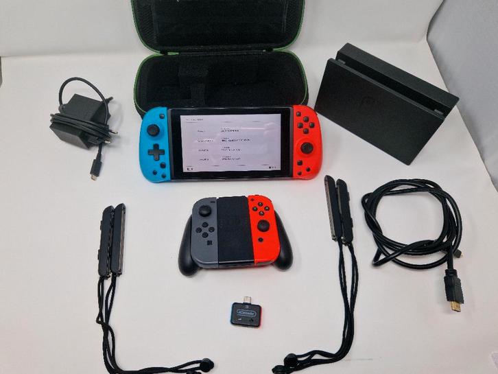 Nintendo Switch V1 (ongepatcht model) + accessoires, Games en Spelcomputers, Spelcomputers | Nintendo Switch, Gebruikt, Switch Original