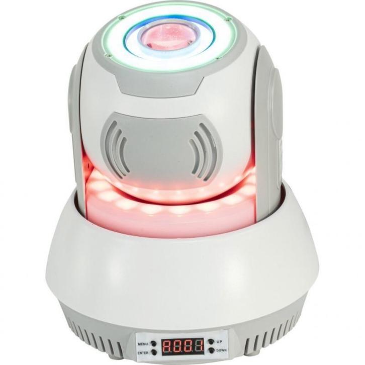 30W RGBW SPOT MOVING HEAD MET 7 GOBOS EN 3 LED RINGEN,, Muziek en Instrumenten, Licht en Laser, Nieuw, Overige typen, Ophalen of Verzenden