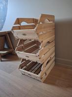 Houten stapelkisten - Set van 6, Enlèvement, Rectangulaire, Bois, Panier