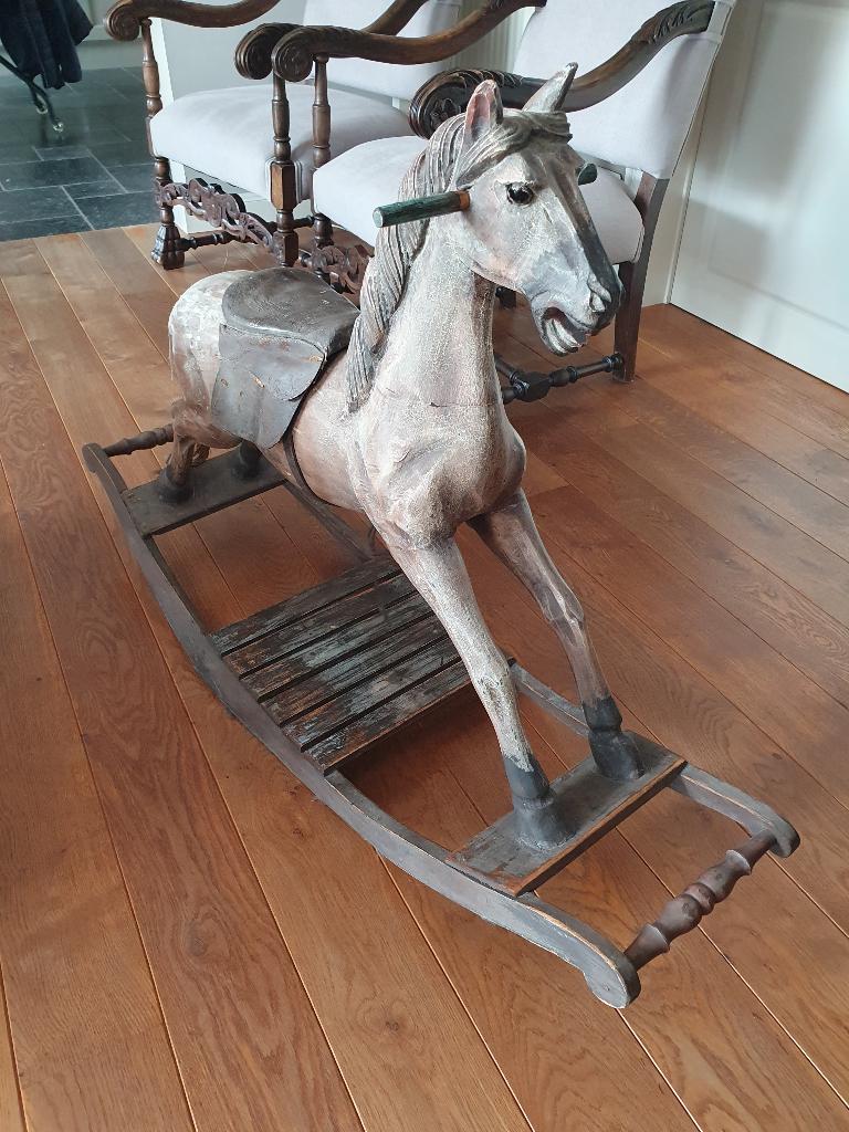 vintage houten paard, Enlèvement, Utilisé