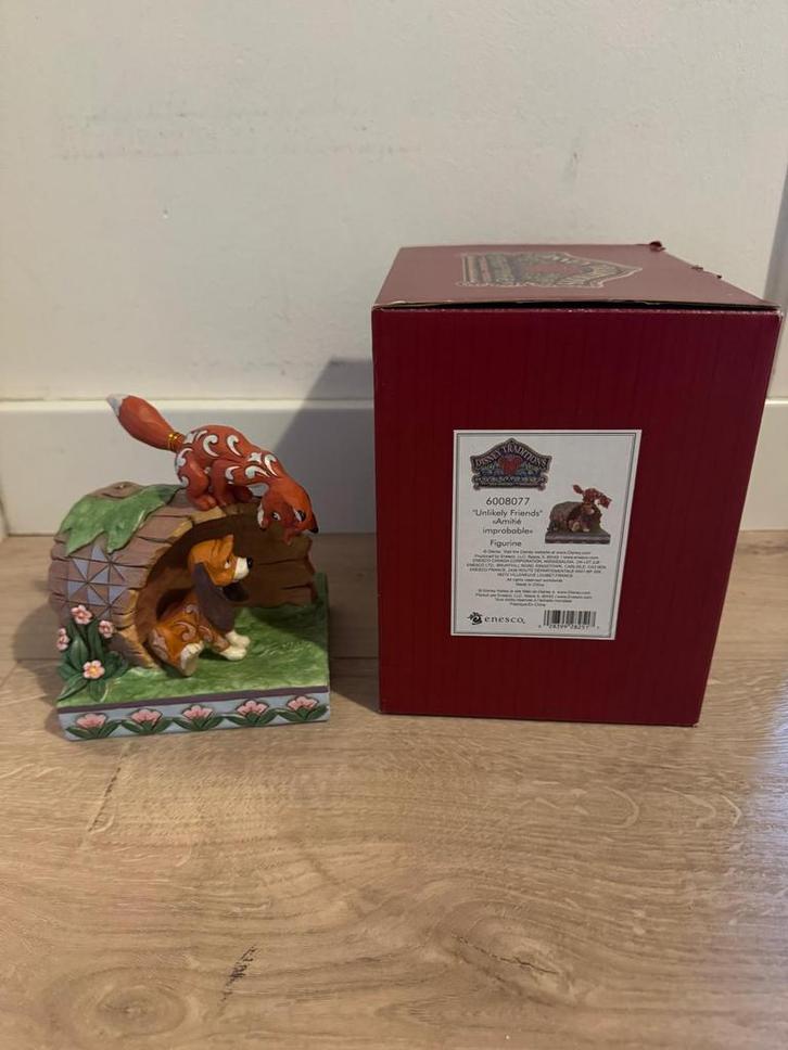 Jim Shore Disney Traditions Frank en Frey (Fox and Hound), Collections, Disney, Comme neuf, Enlèvement ou Envoi