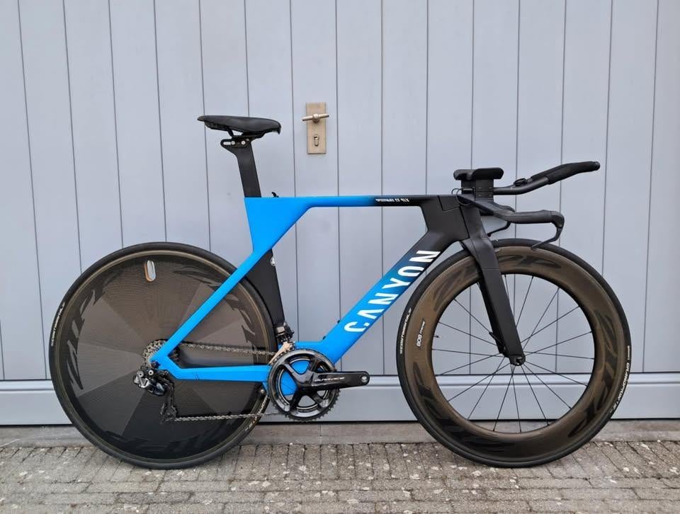 Canyon Speedmax CF SLX 9.0 TT Half Blue (maat M), Fietsen en Brommers, Ophalen, Zo goed als nieuw, Velgrem