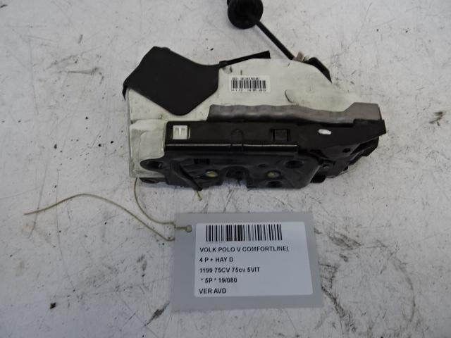 SERRURE DE PORTE AVANT DROITE Volkswagen Polo V (6R), Utilisé, Droite, Volkswagen