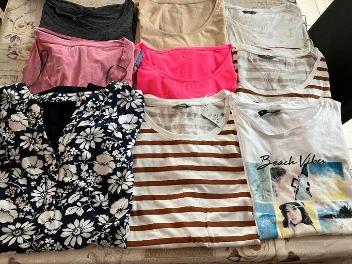 Pakket t shirts maat 48 / 50, Kleding | Dames, Dames-kledingpakketten, Maat 46/48 (XL) of groter, Ophalen of Verzenden
