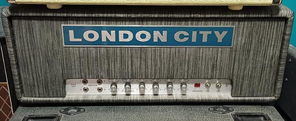 London City DEA 130 (70's Marshall clone), Musique & Instruments, Enlèvement, Utilisé, Guitare, 100 watts ou plus