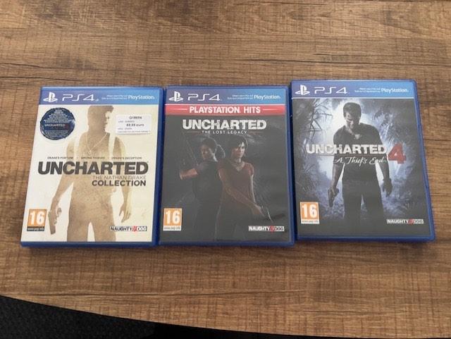 3 Uncharted games, Consoles de jeu & Jeux vidéo, Jeux | Sony PlayStation 4, Enlèvement ou Envoi, Comme neuf, Aventure et Action