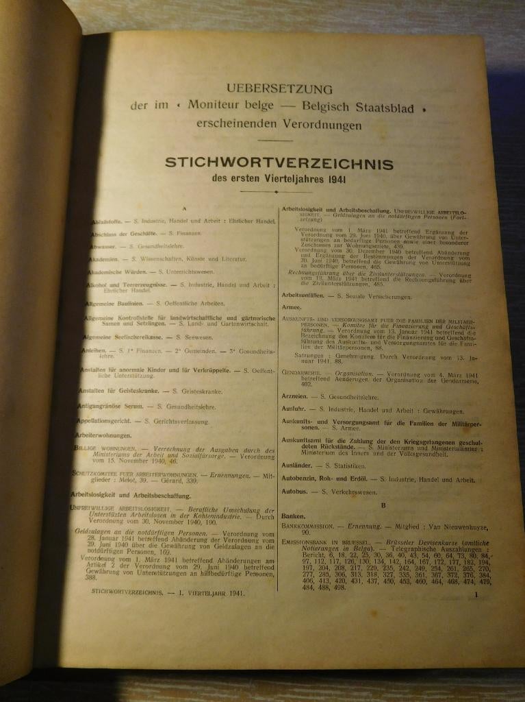 Moniteur Belge – Belgische Staatsblad  - 1941, Livres, Histoire nationale, Enlèvement ou Envoi