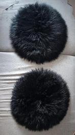 Galettes en fourrure noire, Maison & Meubles, Enlèvement ou Envoi, Utilisé, Noir
