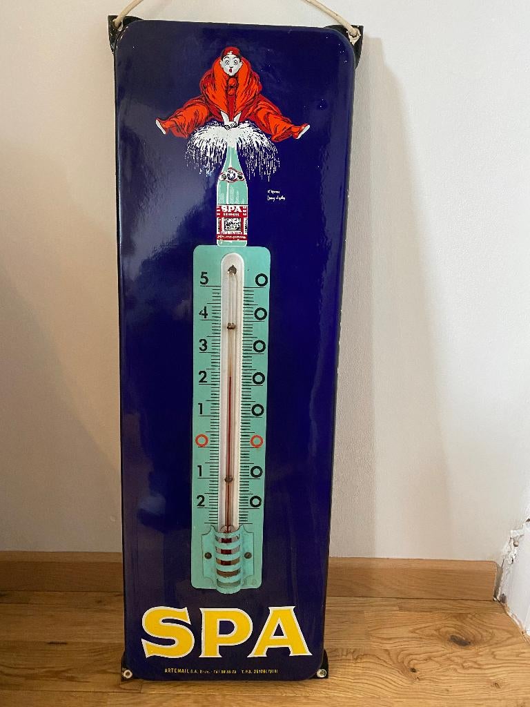 Plaque émaillée SPA 1961, Collections, Enlèvement ou Envoi, Utilisé, Panneau publicitaire