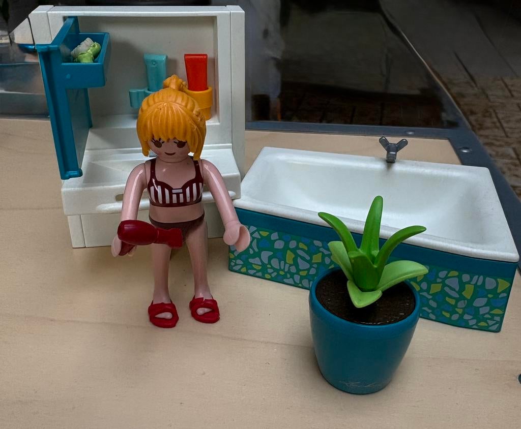 Playmobil 5577 salle de bain avec baignoire, Enlèvement, Comme neuf