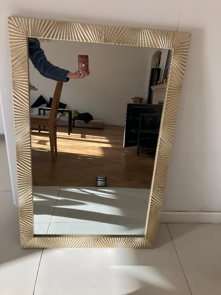 mirroir mural d'oré Maison du Monde, Maison & Meubles, Accessoires pour la Maison | Miroirs, Moins de 100 cm, Enlèvement, Utilisé