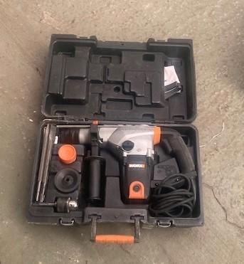 Worx klopboorhamer WX333 1250W, Doe-het-zelf en Bouw, Gereedschap | Boormachines, Zo goed als nieuw, Boor- en/of Breekhamer, 600 watt of meer