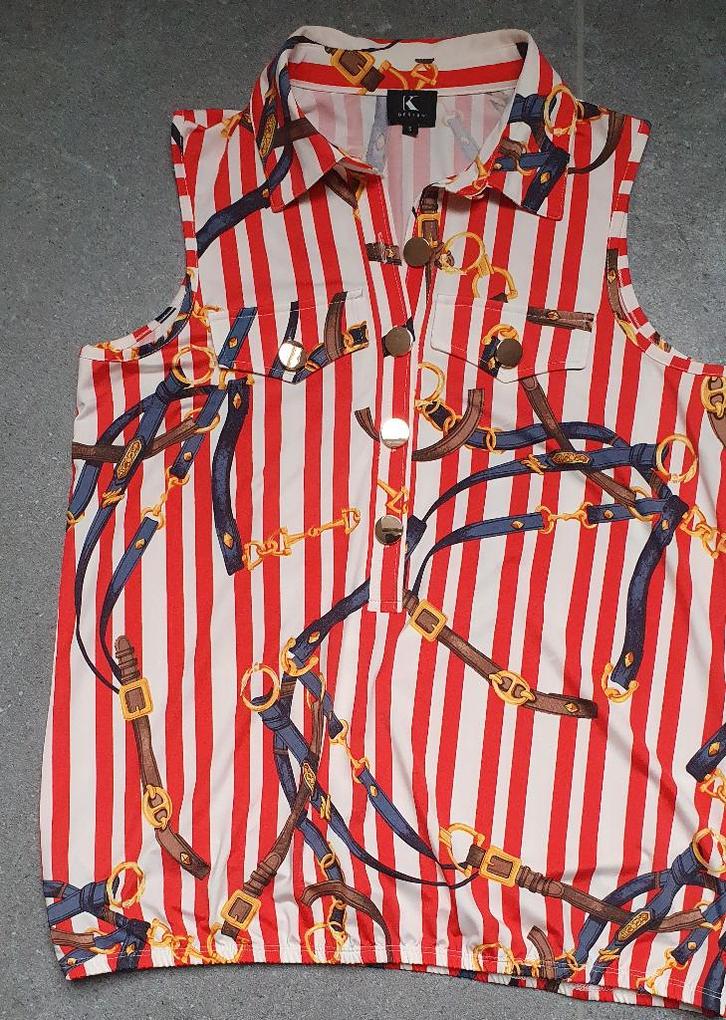 Prachtige blouse K-Design maat S –  nieuw, Kleding | Dames, Blouses en Tunieken, Nieuw, Maat 36 (S), Rood, Verzenden