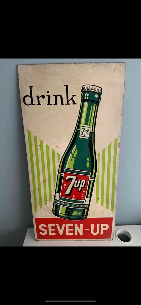 Seven up, Ophalen of Verzenden, Gebruikt, Reclamebord