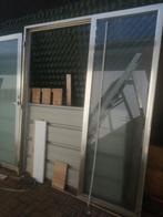 Deur aluminium dubbel glas, champagne kleur, 205h, 170 br, Doe-het-zelf en Bouw, Ophalen, Aluminium