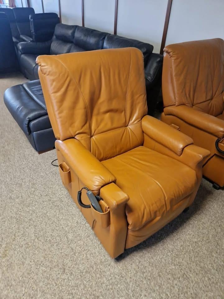 LEDEREN ELEKTRISCHE RELAX MET UITSTAPFUNCTIE, Enlèvement, Utilisé, Cuir