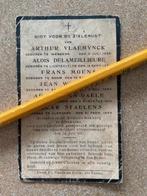 OORLOG14-18 Belgische soldaten omgekomen 1917 ADINKERKE, Ophalen of Verzenden, Bidprentje