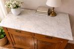 Houten dressoir met marmeren blad, Maison & Meubles, Enlèvement, Comme neuf