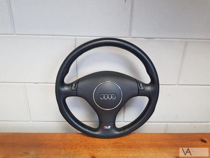Audi S6 1997-2004 lederen stuur met airbag knoppen flippers, Auto-onderdelen, Besturing, Audi, Gebruikt, Ophalen of Verzenden