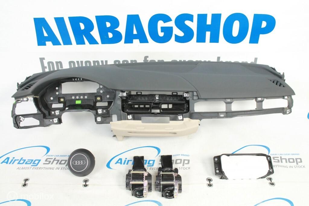 Airbag set Dashboard 3 spaak grijs/beige Audi A5 2016-heden, Gebruikt, Ophalen of Verzenden