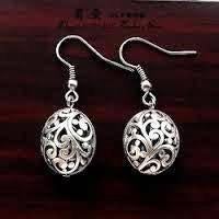 Handgemaakte Tibetaanse oorbellen, Bijoux, Sacs & Beauté, Boucles d'oreilles, Neuf, Enlèvement ou Envoi, Argent, Argent