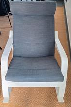 Fauteuil à bascule IKEA POANG en blanc et gris., Enlèvement, Tissus