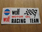 Autocollant Vintage Wolf Motor Oil Racing Team, Enlèvement ou Envoi, Neuf, Voiture ou Moto