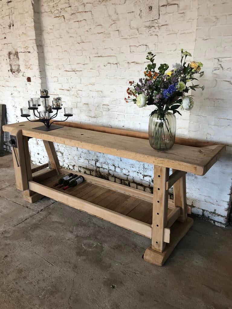 Oude werkbank, Ophalen, Gebruikt