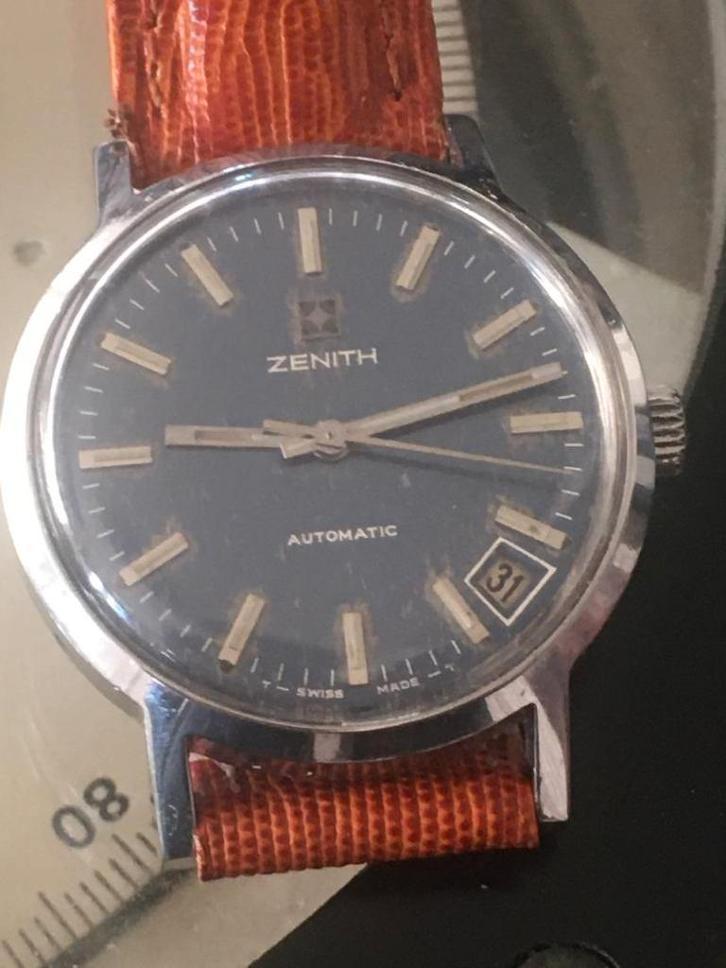 Zenith horloge - model surf, Bijoux, Sacs & Beauté, Montres | Hommes, Utilisé, Montre-bracelet, Autres marques, Acier, Cuir, Enlèvement ou Envoi