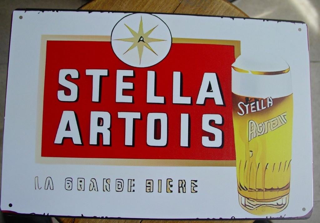 STELLA ARTOIS REKLAME -METAAL-, Enlèvement ou Envoi, Stella Artois