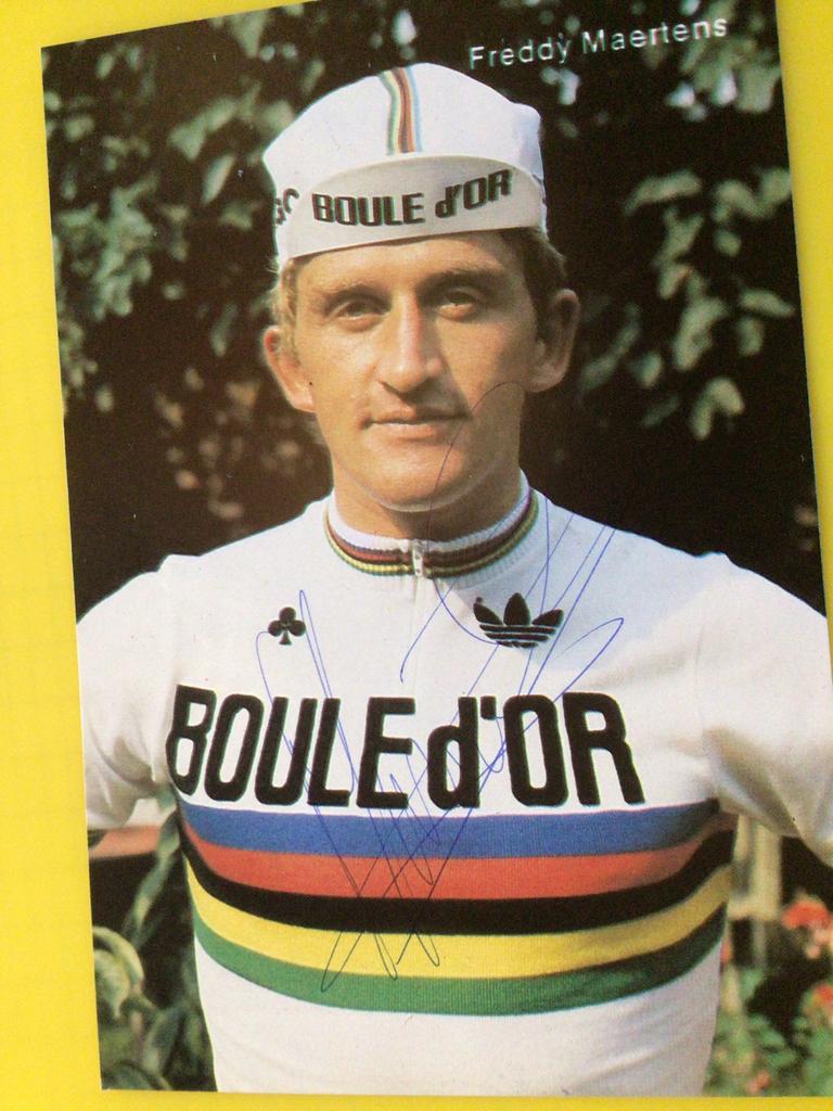 wielerkaart 1982 wk team boule d'or freddy maertens  signe, Verzenden, Zo goed als nieuw