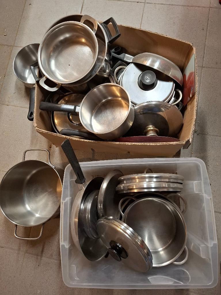 Kookpotten, Inox, Gebruikt, Keramische plaat, Ophalen