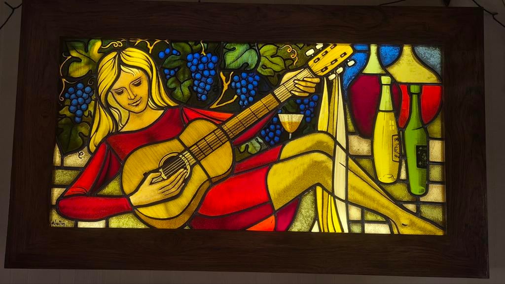 Zeer decoratief stuk voor interieur, wijnbar, restaurant...., Antiek en Kunst, Kunst | Schilderijen | Modern, Ophalen