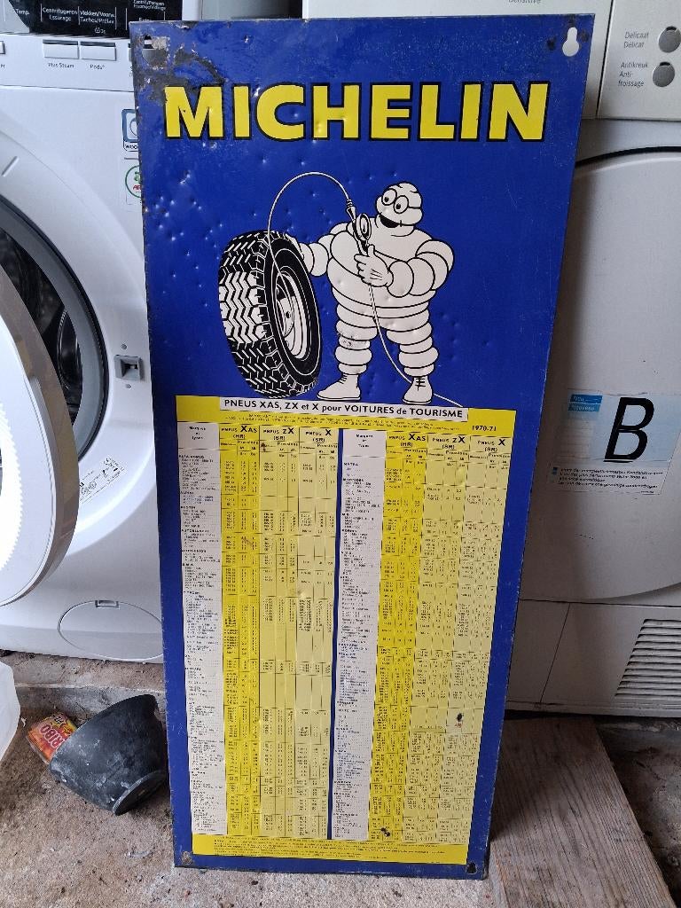 Tole michelin, Enlèvement, Utilisé, Panneau publicitaire